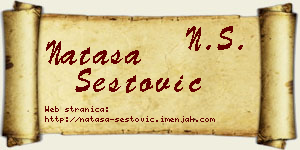 Nataša Šestović vizit kartica
